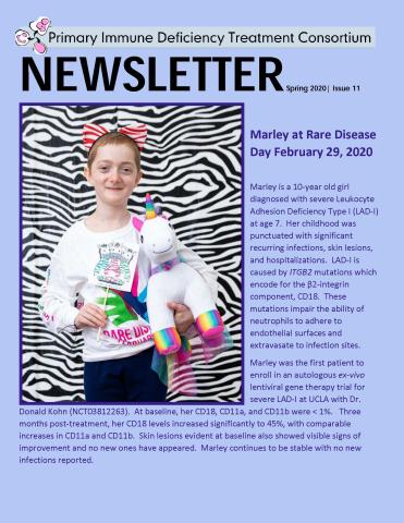 The first page of the PIDTC Spring 2020 newsletter