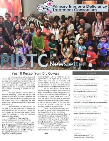 The first page of the PIDTC Summer 2017 newsletter