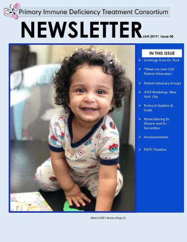 The first page of the PIDTC Winter 2019 newsletter