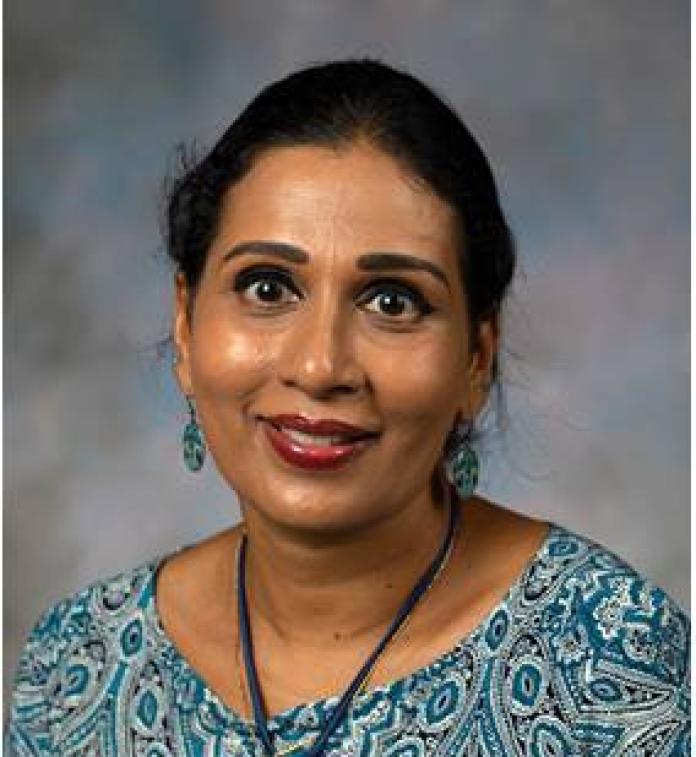 A photo of Roshini Abraham, PhD.